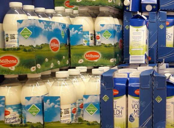 Milch mit „Ohne Gentechnik"-Siegel