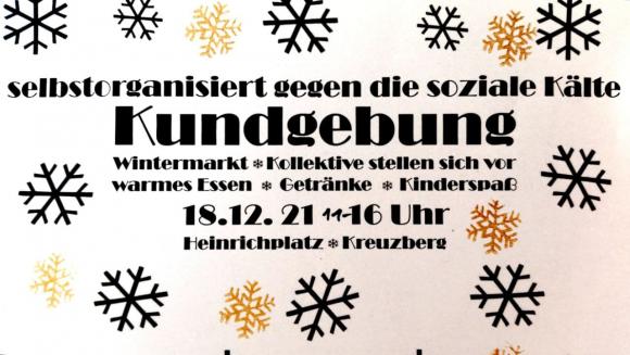 Flyer für den Wintermarkt am 18.12.